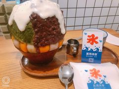 抹茶生乳かき氷-WONDER ICE 萬得冰田(建設路总店)