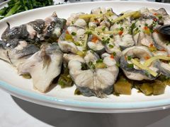 酸菜蒸钳鱼-猪腰一家·地道佛山菜(盐步店)