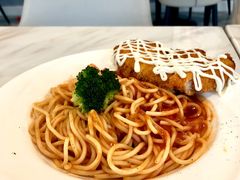 茄汁炸猪扒意粉-about(丹霞庄店)