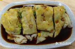 Egg and Pork Corn Rice Noodle Roll