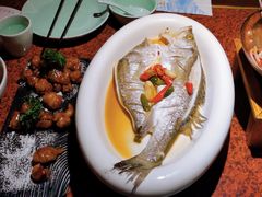 葱椒鲈鱼-绿茶餐厅(蓝色港湾店)