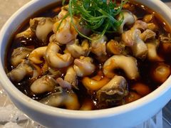 辣酒汁花螺配夏威夷果-木守西溪溪隐餐厅