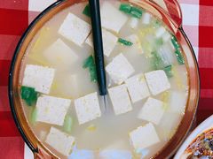 鸡汤小白菜煮榆林豆腐-西贝(上海中心店)