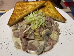 奶油蘑菇培根意面-遇见西木美式餐厅(体育路店)
