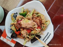 五花肉炒有机菜花-遇见小院·长思缘农家院(怀柔店)