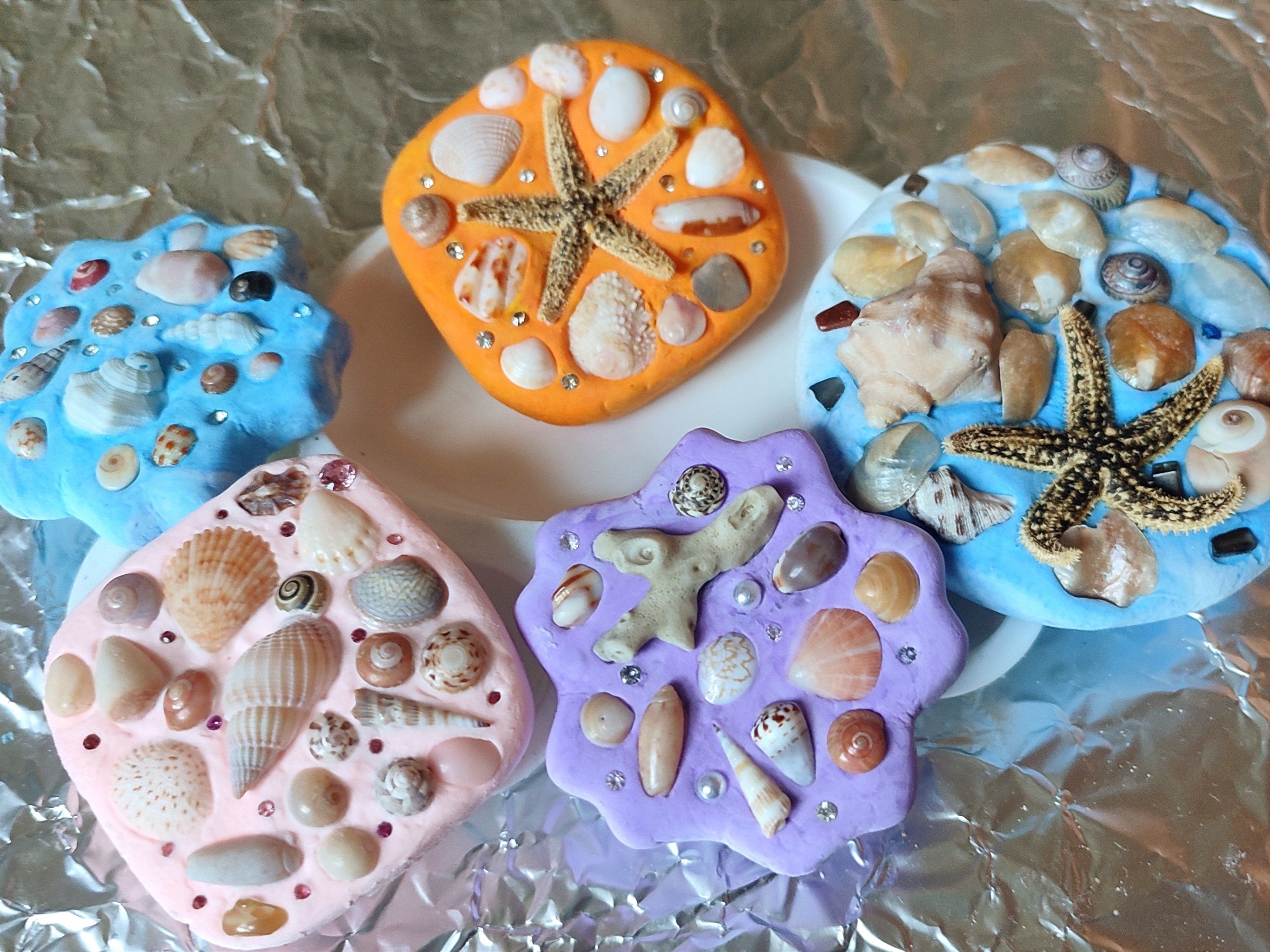 捡贝壳做冰箱贴啦