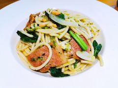 菠菜培根罗勒意面-莫莉哇咔亲子餐厅(乐堤港店)