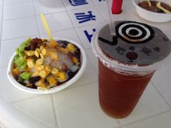 芒果红豆炼乳刨冰-梁子刨冰王&梁小糖(王顶堤店)