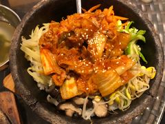 泡菜猪肉石锅拌饭-金石陈朝鲜拌饭(东城万达店)