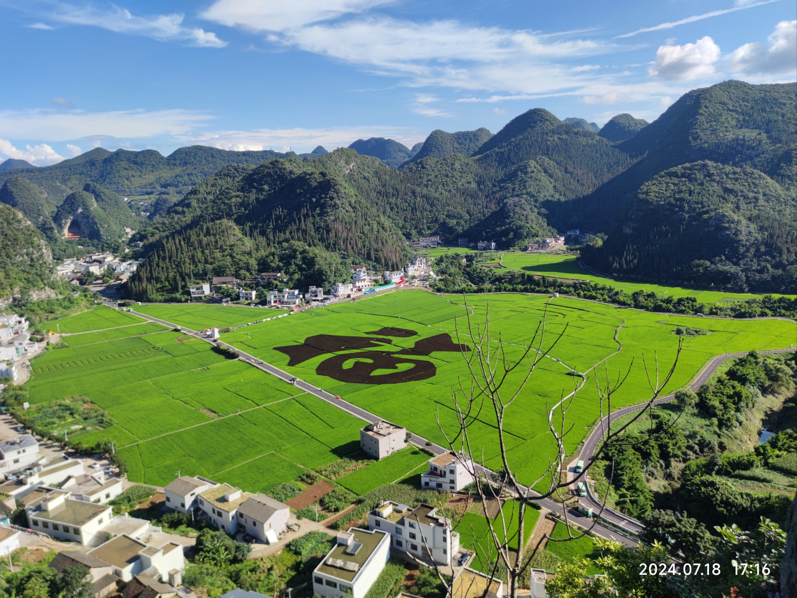 天天领红包 贵州西部万峰林,福字田,风