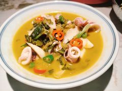上虞腌菜煮鲜鱿-寻宝记绍兴菜(状元店)