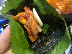 紫苏叶-红辣椒八爪鱼特色韩国料理