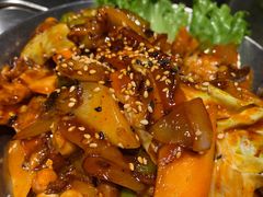 鱿鱼炒五花肉-富乐满韩国正宗炸鸡韩国料理(虹泉路店)