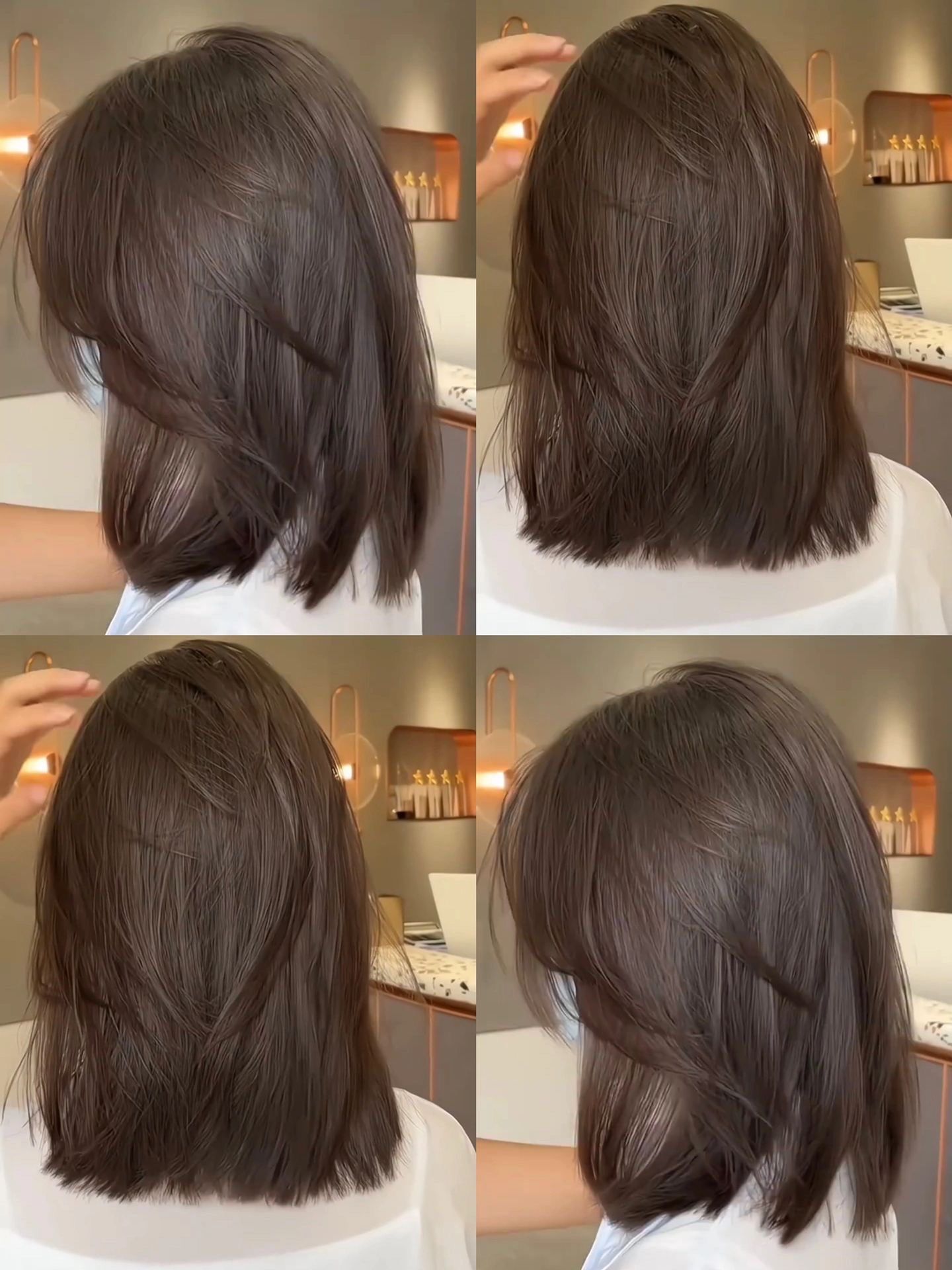 层次感锁骨发背面是你们一直想要看的,这层次感也太美了吧!