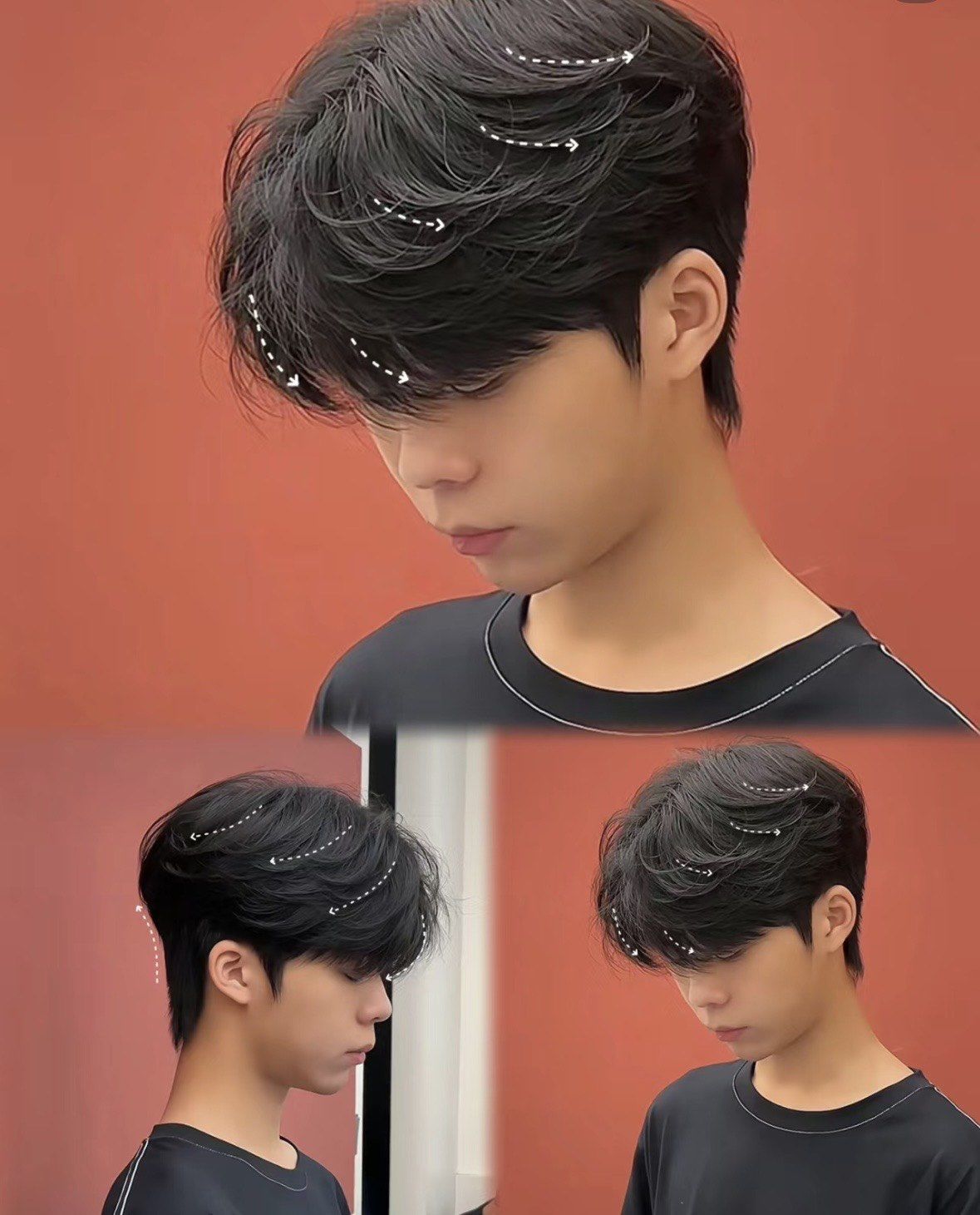 男生纹理烫发基本免打理层次感十足显脸小士发型设计根据脸型设计发型