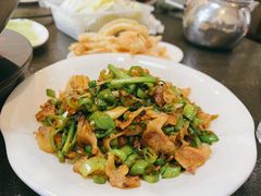 豆豉青椒炒油渣-湘肠香火锅店(团结湖店)
