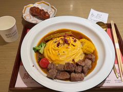 雪花牛肉粒咖喱蛋包饭-吾妻拉面•和风食堂(群光广场店)