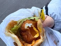 -小红车炸蛋葱油饼