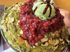 绿茶红豆雪冰-劳顶笨咖啡(丽水宜家店)
