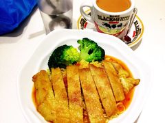 芝士番茄汁鸡扒捞公仔面-金利茶餐厅(中船汇店)