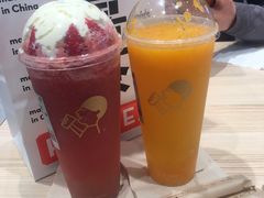 雪山草莓桂花冻-喜茶(深圳海岸城店)