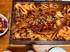 -东来菜馆•手抓海鲜家常菜•海鲜锅贴(鸽子窝店)