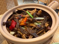 鹿茸菇爆炒猪颈肉-谷田稻香·砂锅菜(西乡天虹店)