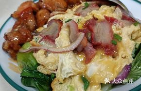 Chicken Cutlet Rice with Barbecue Pork