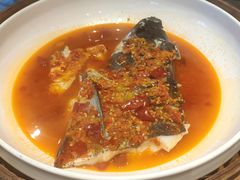 老坛剁椒蒸有机鱼头-渔乡米香·剁椒鱼头(四方坪店)