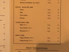 菜单-The Meat & Wine Co Southbank(南岸店)