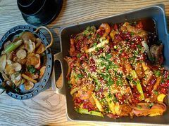 干锅排骨虾-嘎嘎鸭脑壳江湖菜(五里店)