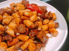 松子牛肉炒年糕-兔爸私家小厨(新北万达店)