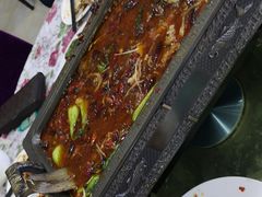 -青海特色美食小炒炕锅牦牛肉火锅