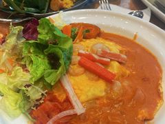 龙虾汁虾仁蛋包饭-玛格萝妮比萨屋(四平店)