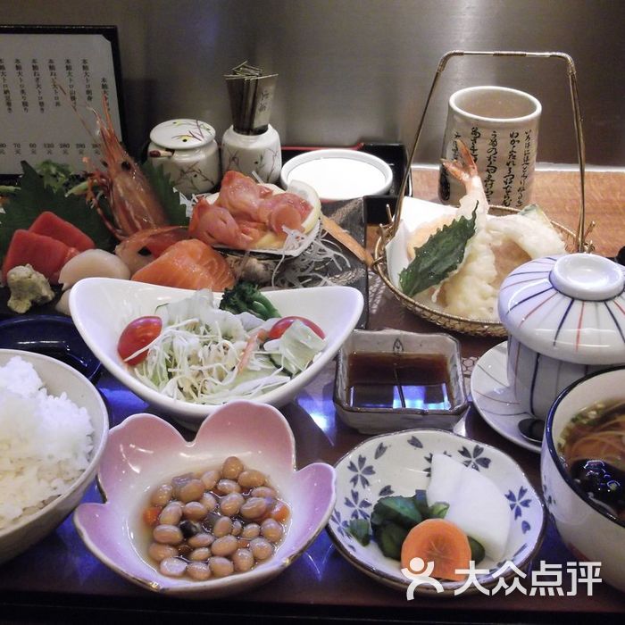 空海日本料理刺身与天妇罗定食图片-北京日本料理-大众点评网