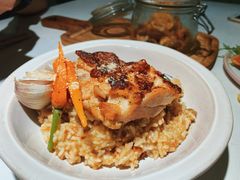 蒜香蘑菇鸡肉烩饭-秀儿家の小确幸花园西餐厅