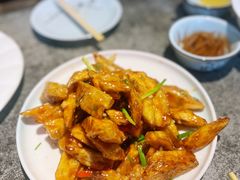 风味茄子-华盛园卷子王农家菜水库鱼
