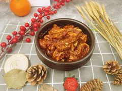 腌制牛排骨肉-江浦东烧烤城(韩式特色炭火烤肉同心路店)