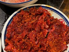 手作麻辣牛肉-山城棒棒军手作火锅·天花板手撕水牛鲜毛肚(北京店)