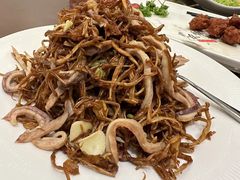 白玉菇炒肚丝-丽苑大酒店