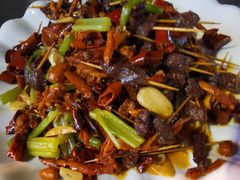 牙签牛肉-锅贴杨一手特色豆花烤鱼饭店(荔波美食街店)