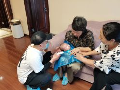 点击看大图 -慧婴轩婴儿理胎发胎毛笔胎毛画手足印(通州店)