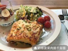 奶油菠菜香肠千层面-奎克咖啡Cuiqu(晶品店)