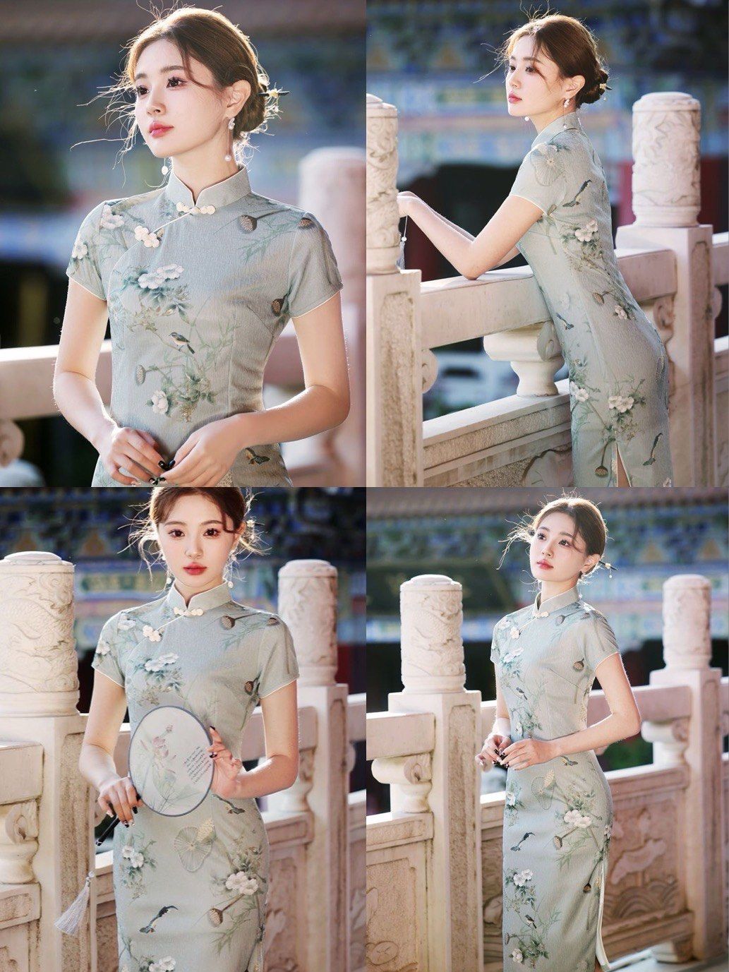 化妆师推荐的旗袍写真,旗袍姿态,流畅如云