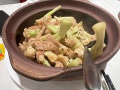 虾酱花肉炒高脚菜花-禾府酒家·传统广府味(番禺店)