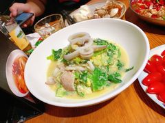 笔管鱼炒小白菜-必点海鲜·鲅鱼水饺(鞍山西道店)
