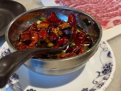 现炸辣椒油-京门老爆三·铜锅涮肉 爆肚(望京店)