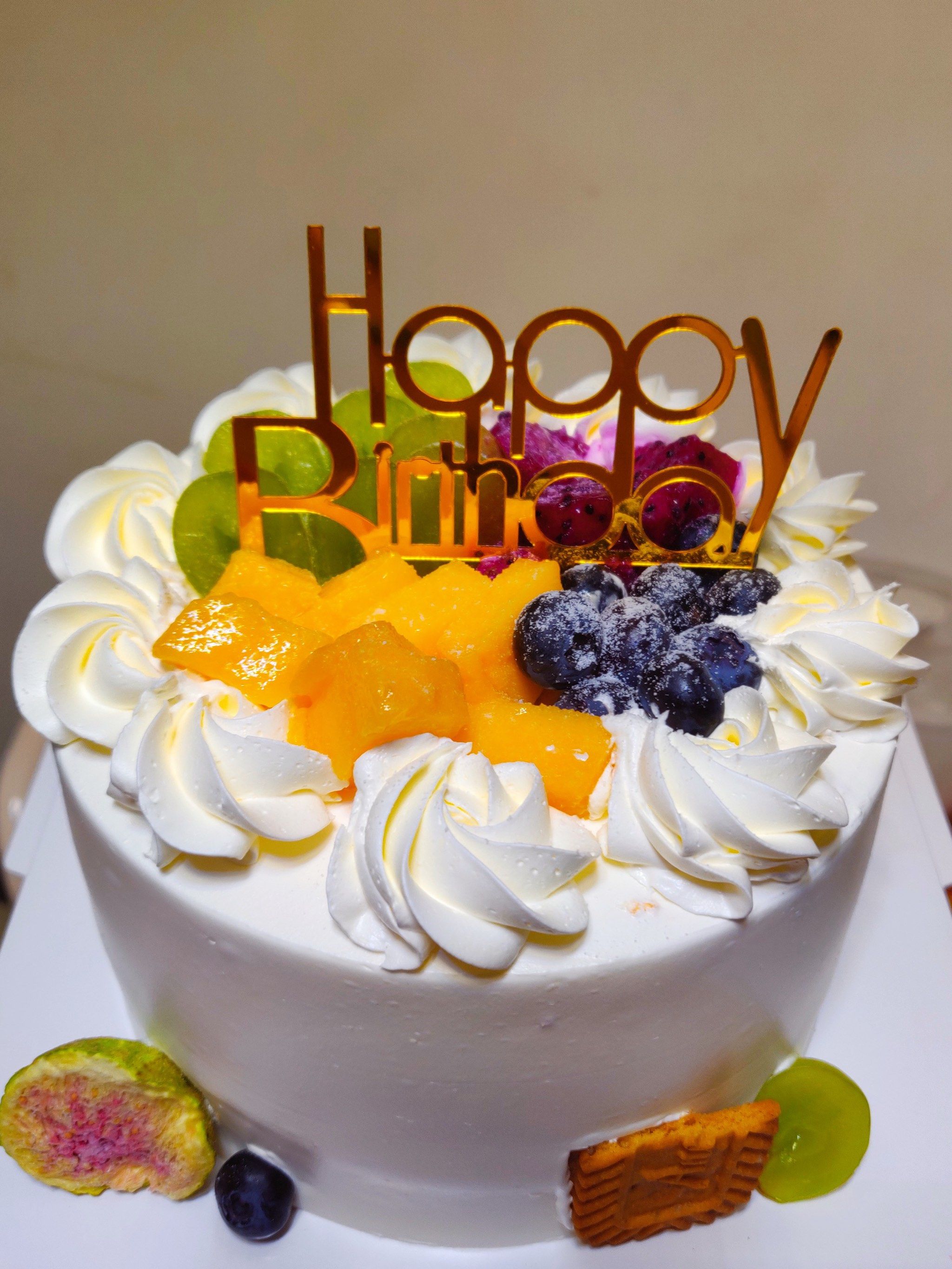 甜蜜满分的水果蛋糕,口感充满了回忆