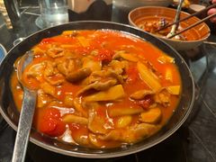 番茄黑米锅巴肉片-华豫川酒家(大卫城店)