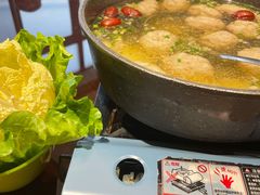 肉丸蛋汤刷野菜-彭厨(玉荣庄店)